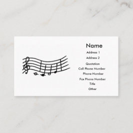 Aangepaste Muzieknoten en schaalbare visitekaartje