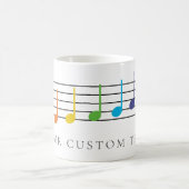 Aangepaste Muzieknoten Rainbow Teacher Gift Koffiemok (Center)