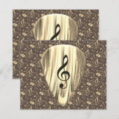 Aangepaste muzieknotitie gitaar Pick (Voorkant / Achterkant)