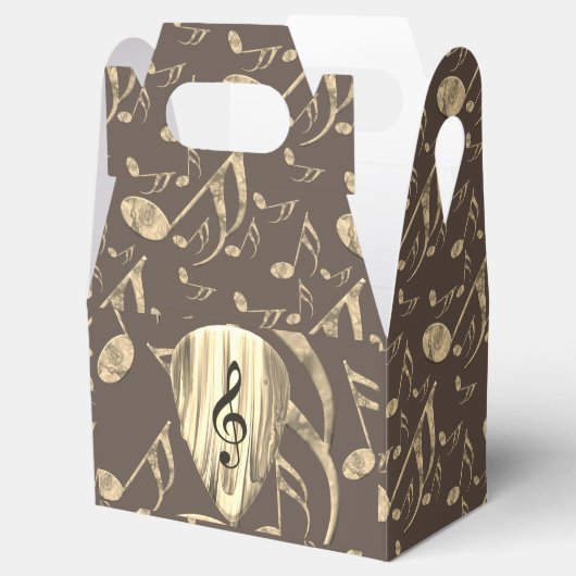 Aangepaste muzieknotitie gitaar Pick Bedankdoosjes (Geopend)