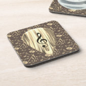 Aangepaste muzieknotitie gitaar Pick Bier Onderzetter (Linkerzijde)