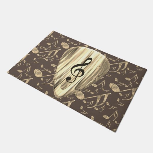 Aangepaste muzieknotitie gitaar Pick Deurmat (Schuin)