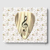 Aangepaste muzieknotitie gitaar Pick Gastenboek (Achterkant)