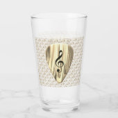 Aangepaste muzieknotitie gitaar Pick Glas (Achterkant)