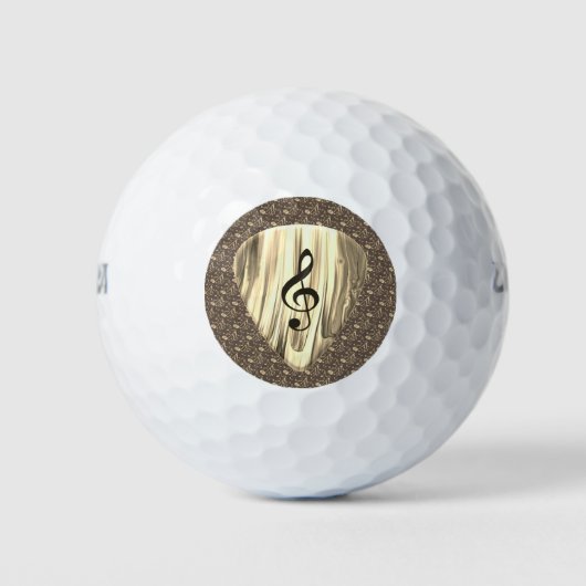 Aangepaste muzieknotitie gitaar Pick Golfballen (Voorkant)