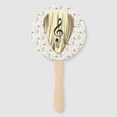 Aangepaste muzieknotitie gitaar Pick Handwaaier (Achterkant)