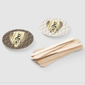 Aangepaste muzieknotitie gitaar Pick Handwaaier (Niet-gemonteerd)