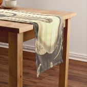 Aangepaste muzieknotitie gitaar Pick Korte Tafelloper (Voorbeeld)