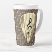 Aangepaste muzieknotitie gitaar Pick Latte Mok (Rechterhoek)