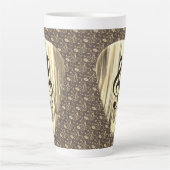 Aangepaste muzieknotitie gitaar Pick Latte Mok (Voorkant)