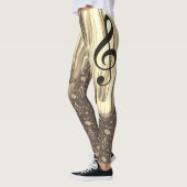 Aangepaste muzieknotitie gitaar Pick Leggings (Links)