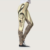 Aangepaste muzieknotitie gitaar Pick Leggings (Rechts)
