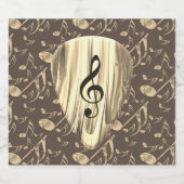 Aangepaste muzieknotitie gitaar Pick Likeurfles Etiket (Enkel label)