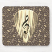 Aangepaste muzieknotitie gitaar Pick Muismat (Voorkant)