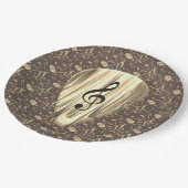 Aangepaste muzieknotitie gitaar Pick Papieren Bordje (Gekanteld)