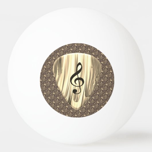 Aangepaste muzieknotitie gitaar Pick Pingpongbal (Voorkant)