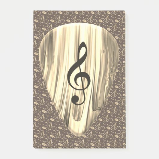 Aangepaste muzieknotitie gitaar Pick Post-it® Notes (Voorkant)