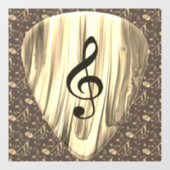 Aangepaste muzieknotitie gitaar Pick Raamsticker (Vel)