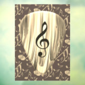 Aangepaste muzieknotitie gitaar Pick Raamsticker (Vel 3)