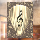 Aangepaste muzieknotitie gitaar Pick Raamsticker (Vel 2)