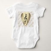 Aangepaste muzieknotitie gitaar Pick Romper (Achterkant)