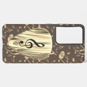 Aangepaste muzieknotitie gitaar Pick Samsung Galaxy Hoesje (Linkerkant)