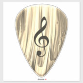 Aangepaste muzieknotitie gitaar Pick Sticker (Vel)