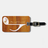 aangepaste muzieknotitie op hout bagagelabel (Voorkant horizontaal)