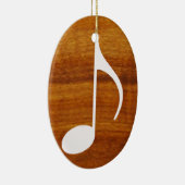 aangepaste muzieknotitie op hout keramisch ornament (Rechts)