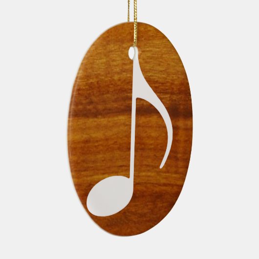 aangepaste muzieknotitie op hout keramisch ornament (Rechts)