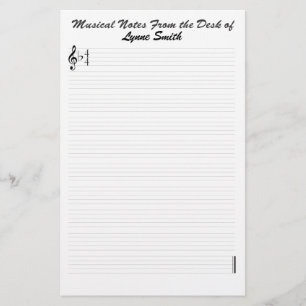 Aangepaste muzieknotities briefpapier
