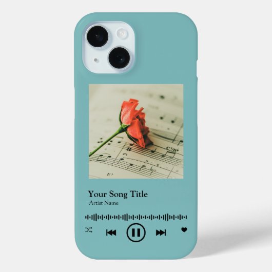 Aangepaste muziekspeler Song Plaque Case-Mate iPhone Case (Achterkant)