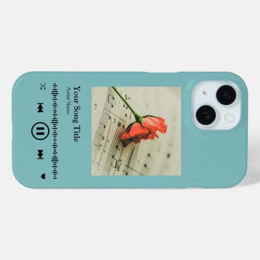 Aangepaste muziekspeler Song Plaque Case-Mate iPhone Case (Achterkant (horizontaal))
