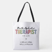 Aangepaste muziektherapeut muziektherapie afstuder tote bag (Voorkant)