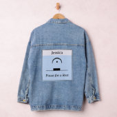 Aangepaste muzikale pauze rust humoristische muzie denim jacket (Hangar)