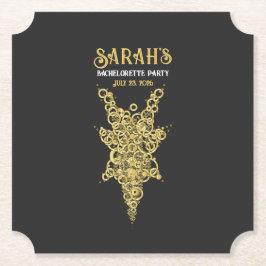 Aangepaste Mystic Gold Bachelorette Kartonnen Onderzetters