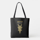 Aangepaste Mystic Gold Bachelorette  Tote Bag (Achterkant)