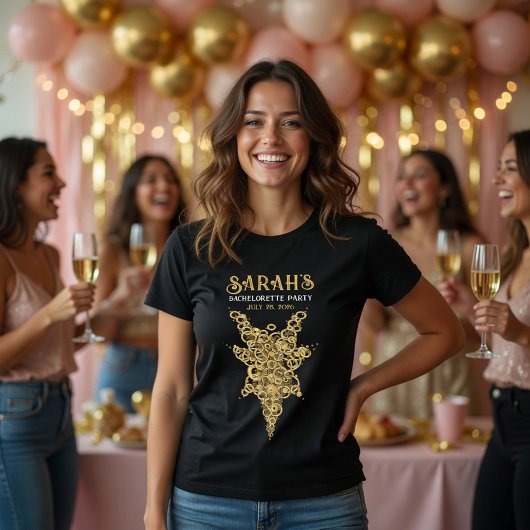 Aangepaste Mystic Goud Bachelorette T-shirt