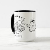 Aangepaste mystieke hemelse maanmot gotische heks mok (Voorkant links)