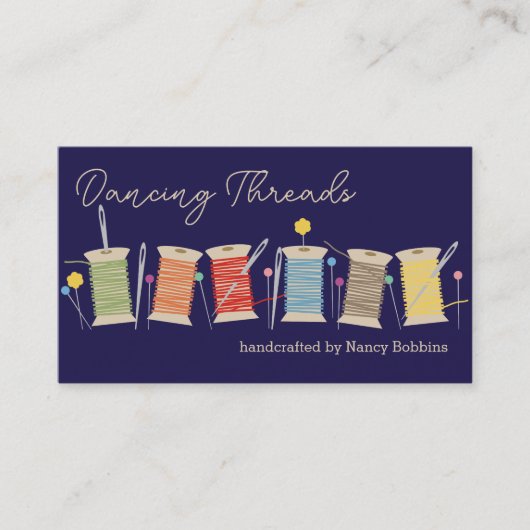 Aangepaste naadloze naaigarens voor kleurspoelen visitekaartje (Voorkant)