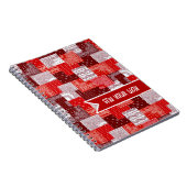Aangepaste Naai Patchwork Bandana Quilt Patroon Notitieboek (Rechterzijde)