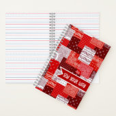 Aangepaste Naai Patchwork Bandana Quilt Patroon Notitieboek (Binnen)