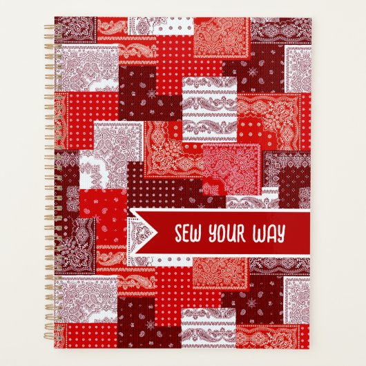 Aangepaste Naai Patchwork Bandana Quilt Patroon Planner (Voorkant)