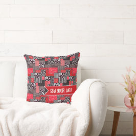 Aangepaste Naai Patchwork Naai Je Eigen Manier Ont Kussen
