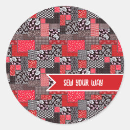 Aangepaste Naai Patchwork Naai Je Eigen Manier Ont Ronde Sticker