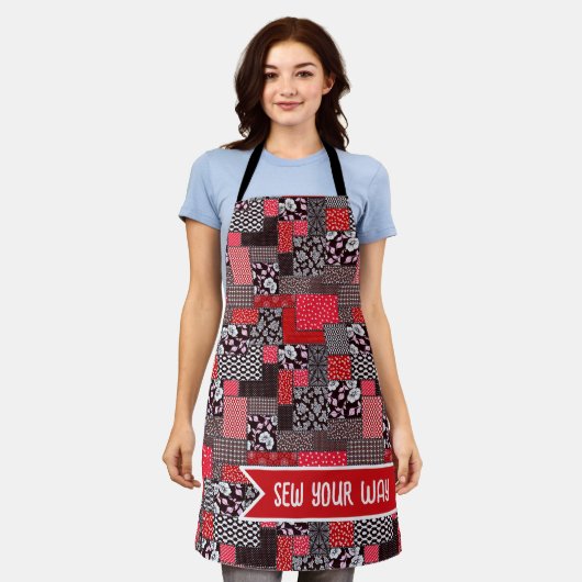 Aangepaste Naai Patchwork Naai Je Eigen Manier Ont Schort (Gedragen)