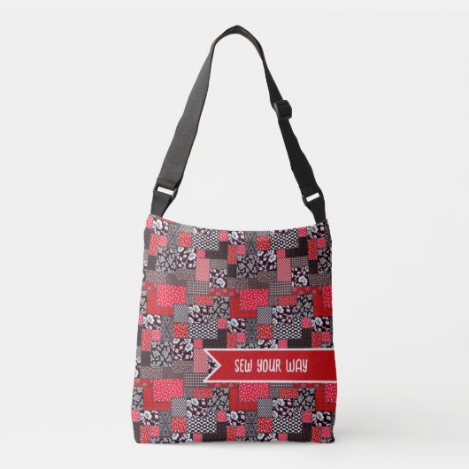 Aangepaste Naai Patchwork Naai Op Je Manier Ontwer Crossbody Tas (Voorkant)
