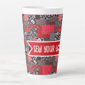 Aangepaste Naai Patchwork Naai Op Je Manier Ontwer Latte Mok (Voorkant)