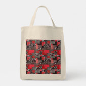 Aangepaste Naai Patchwork Naai Op Je Manier Ontwer Tote Bag (Achterkant)