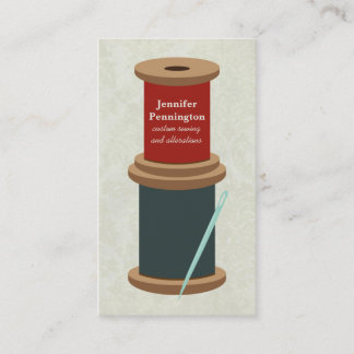 Aangepaste naaigarens met beschermdraad en visitek visitekaartje